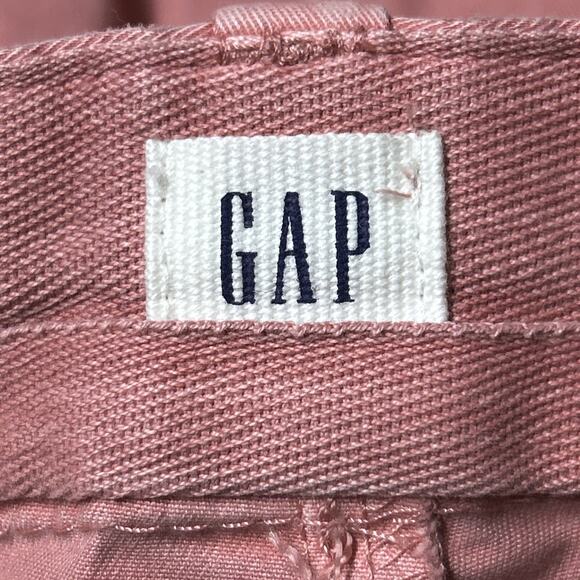 GAP Women Size 10 PinkGirlfriend Khaki Shorts High Rise Cotton Zip - Picture 3 of 5